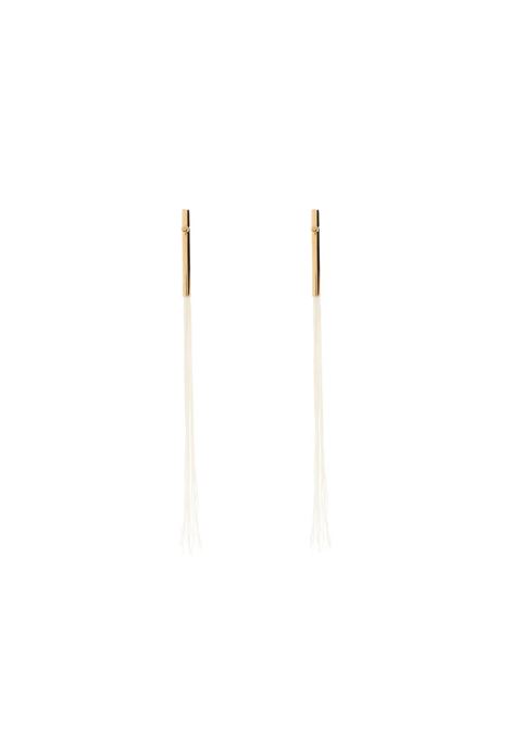 Orecchini A Cerchio Con Frange Avorio JIL SANDER | J12VG0314-P7401109